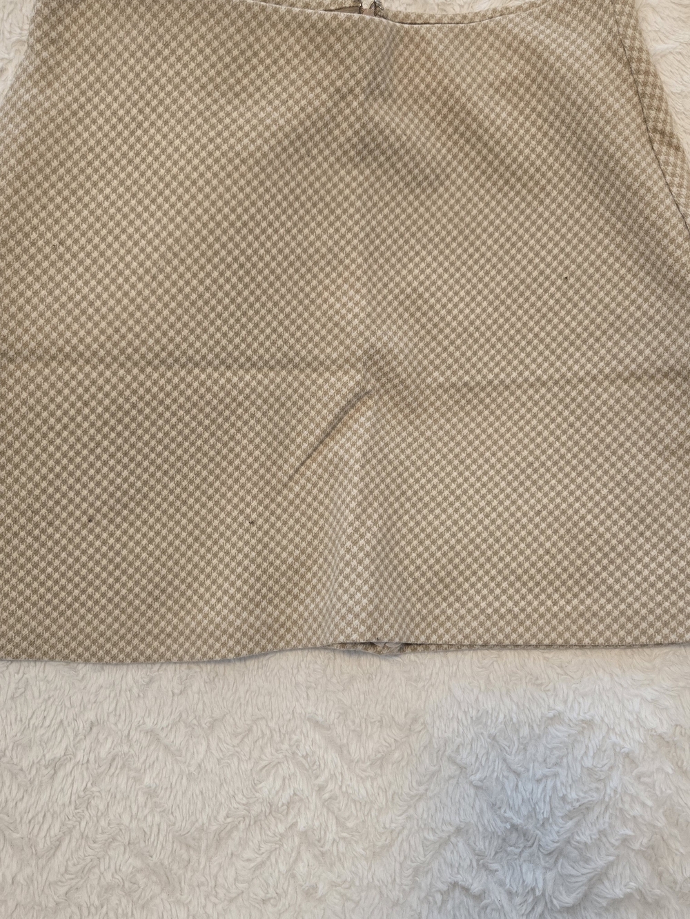 Wilfred Neutral Houndstooth Mini Skirt